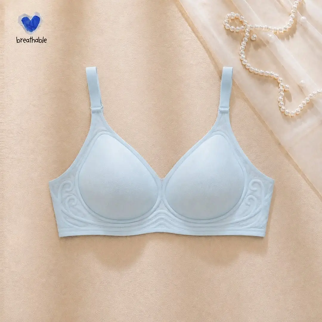 Breathable Luxe Seamless Infinity Comfort Bra Thin Straps